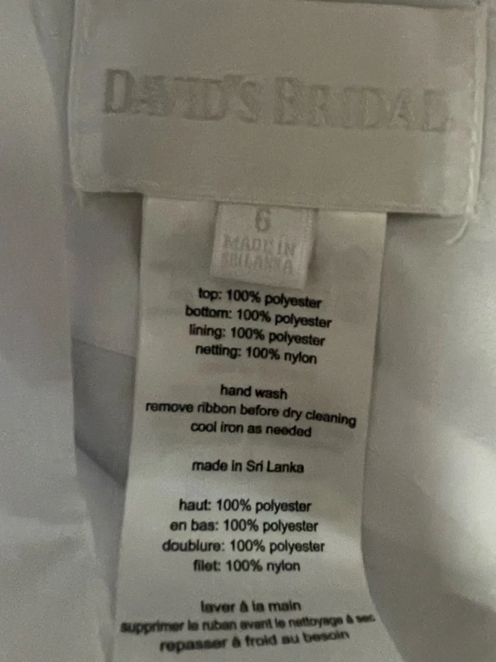 David’s Bridal White Flower Girl Dress Size 6 - Picture 4 of 8